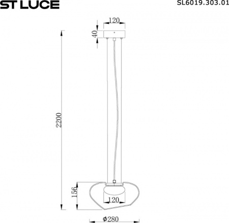 Светильник подвесной ST Luce Foray SL6019.303.01