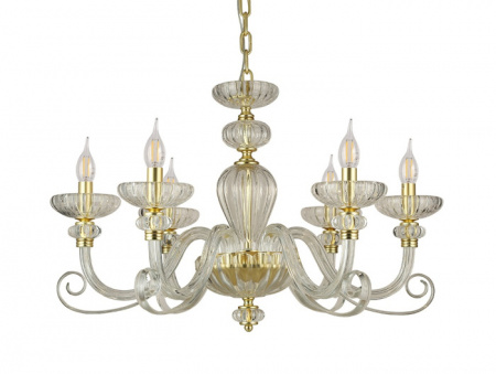 Подвесная люстра Annette 8626/C mat.soft gold clear