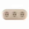 Розетка SET08-3 SET08-3-40-1x3 shampan