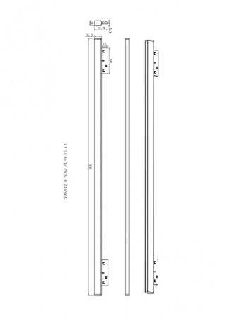 Трековый светильник UX5 CLT 0.36 001 20W BL M4000K