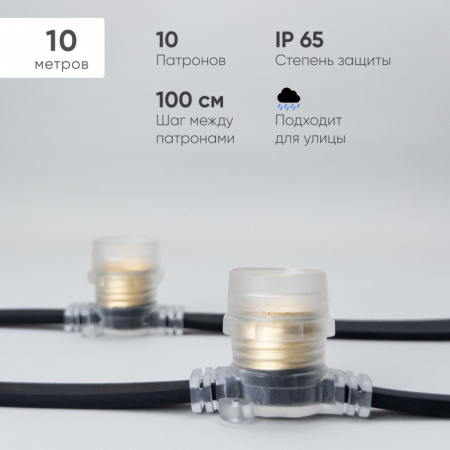 Гирлянда Белт-Лайт BL10m/10L-1-P