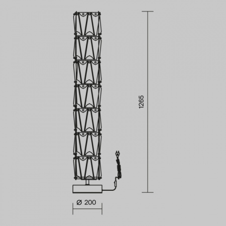 Торшер Puntes MOD043FL-08CH