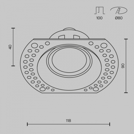 Точечный светильник Dot DL042-01-RD-B