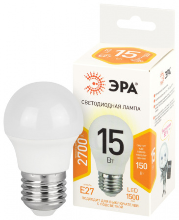 Лампочка светодиодная LED P45-15W-827-E27 LED P45-15W-827-E27