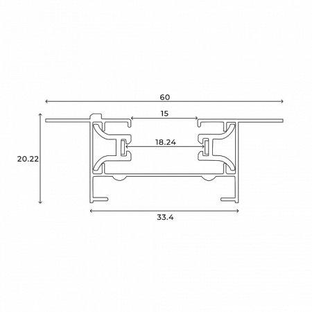 Трек встраиваемый Hesby Lighting Skylite 0011