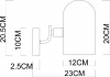 Бра Cassel A5454AP-1PB