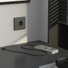 Розетка Werkel W1171764/ Розетка с заземлением, шторками и USB тип A+C (графит матовый)