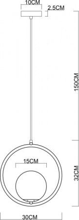 Светильник подвесной Arte Lamp Matisse A7741SP-1BK