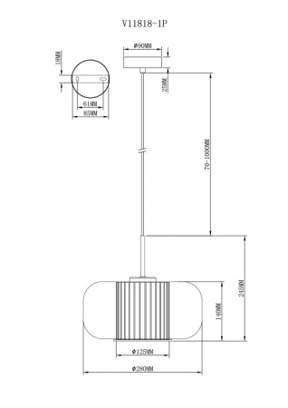 Подвесной светильник Ember V11818-1P