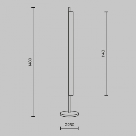 Торшер Loom MOD258FL-L15BS3K