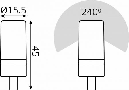 Лампа светодиодная Gauss Elementary G4 5Вт 4100K 18725