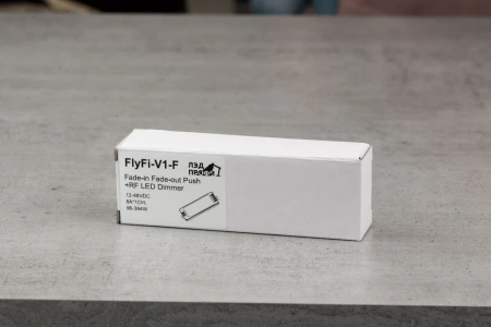 Fly-Fi Диммер/Контроллер V1-F - 1CH*8A 12–48В DC, Fade-in/Fade-out, Push-DIM, CV, пластик, гарантия 5 лет FF-D-V1-F