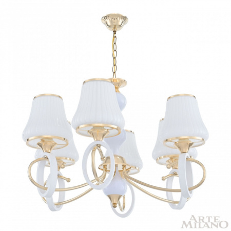 Подвесная люстра Arte Milano Florentia-2387 302387/6 Wh/Gd