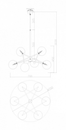 Люстра на штанге Freya Bumble FR5144PL-06W