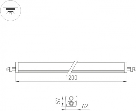 Уличный подвесной светильник Arlight Tubular 043654