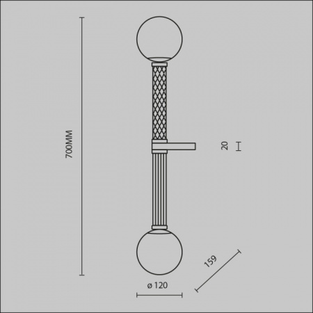 Бра Teatro MOD287WL-02BS