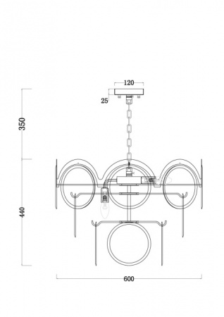 Подвесная люстра Tea FR5146PL-07G