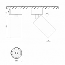 Крепление для светильников MINI-VL-M MINI-VL-M3-WH