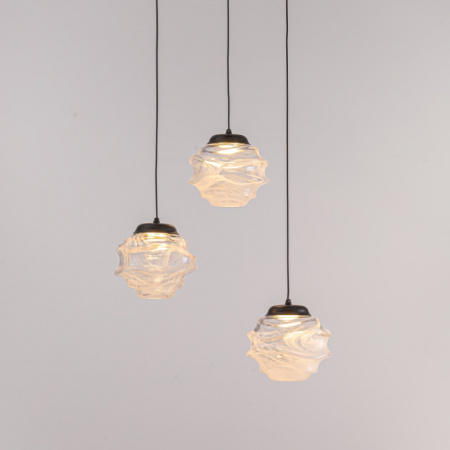 Светильник подвесной Delight Collection MD25030003 MD25030003-3A matt black/clear