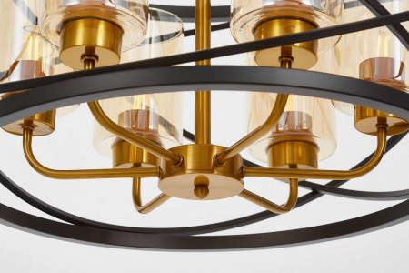 Подвесная люстра LUMINA DECO 8004 LDP 8004-6 BK+MD
