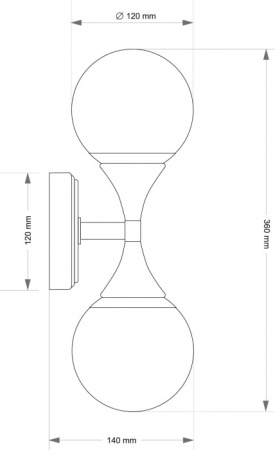 Бра BARI BAR-K-2(ZM)
