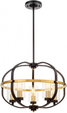 Подвесная люстра LDP 1141-5 BK+MD