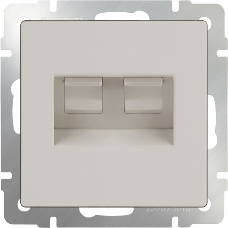 Розетка Werkel W1181103/ Розетка двойная Ethernet RJ-45 (слоновая кость)