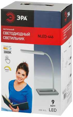 Офисная настольная лампа ЭРА NLED-446-9W-BK