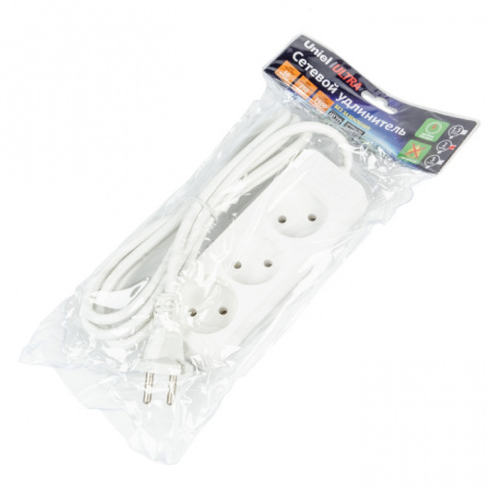 Розеточные блоки, удлинители Ultra S-CU3-2 WHITE