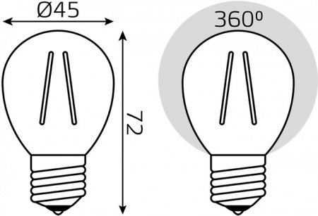 Лампочка светодиодная филаментная Filament 105802211