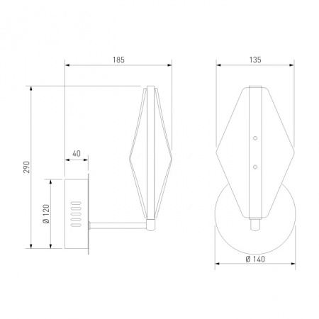 Бра Glare 303054 LED латунь