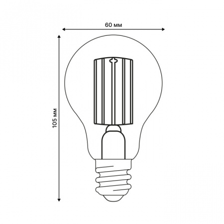Лампочка светодиодная Яркая A++ LED-A60-7W/3000K/E27/CL GLY01TR