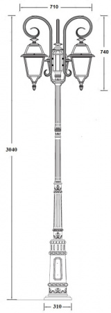 Наземный фонарь FARO-FROST L 91110fLB/18 E7 Bl