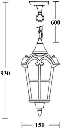 Уличный светильник подвесной PORTO 86105 Bl