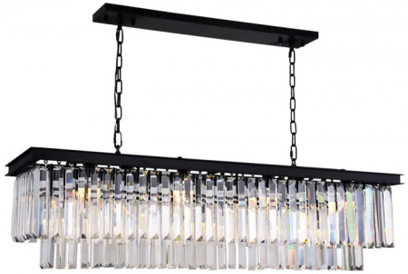 Подвесная люстра 1920s Odeon KR0387P-10C/P black/clear