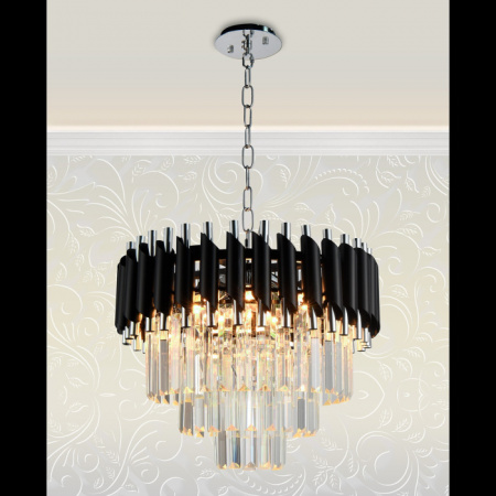 Подвесная люстра Natali Kovaltseva Darian DARIAN 76017/5C CHROME BLACK