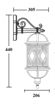 Настенный фонарь уличный SORENTO 92602 02 cover Bl