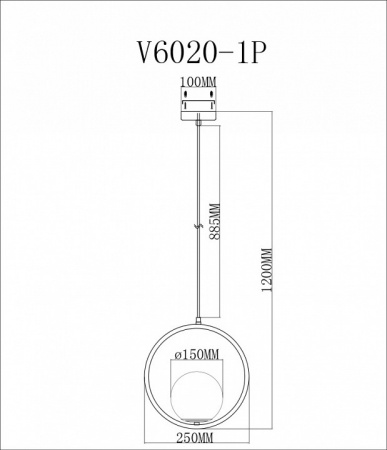 Подвесной светильник Moderli Barocco V6020-1P