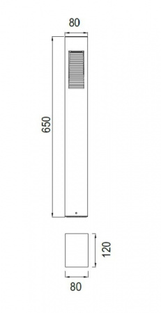 Наземный светильник BRISBANE LED W2160С-650-3К Bl