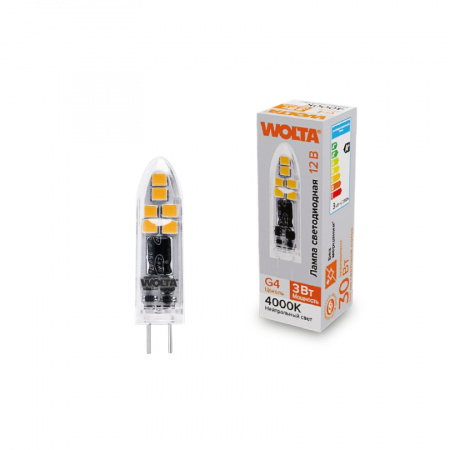 Лампочка светодиодная WSTD-JC-12V3W4KG4-P