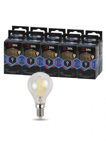 Лампочка светодиодная филаментная F-LED P45-9w-840-E14