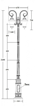 Наземный фонарь ELBA 86410A/18L E7 Bl