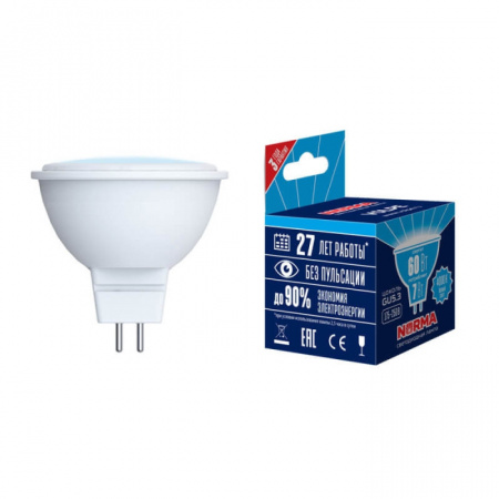 Лампочка светодиодная LED-JCDR-7W/NW/GU5.3/NR картон