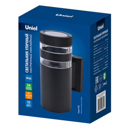Настенный светильник уличный UUL-S19A 60W/E27 IP65 BLACK