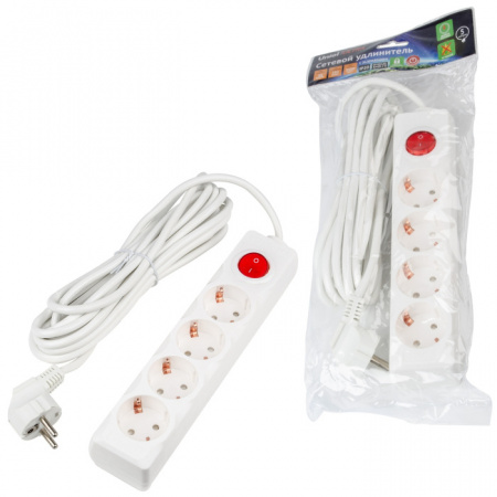 Розеточные блоки, удлинители Ultra S-GCU4-5B WHITE