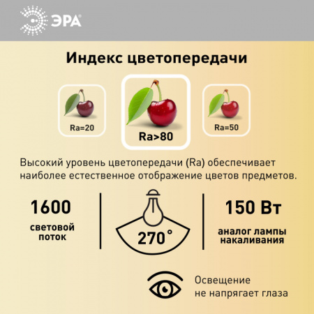 Лампочка светодиодная LED G120-20W-4000K-E27