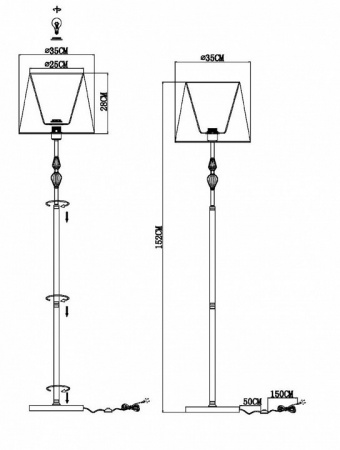 Торшер EVOLUCE Balnea SLE1116-105-01