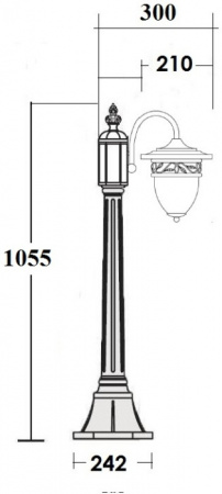 Наземный фонарь KRAKOV 1 L 87207L/18/PartA Gb