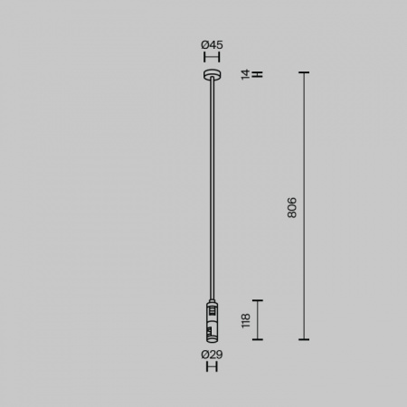 Крепление потолочное Accessories for tracks Flarity TRA159C-D1-PT