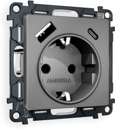 Розетка Ambrella Volt ALFA MA660010